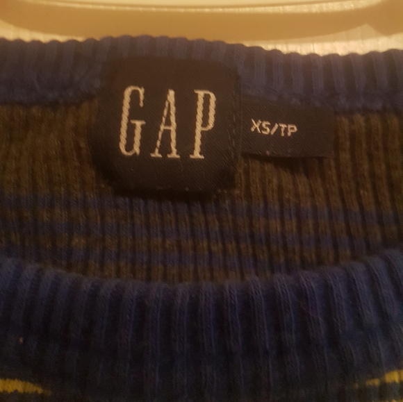 👚 GAP Stripped Blue & Green Long Sleeve Shirt - Picture 8 of 9